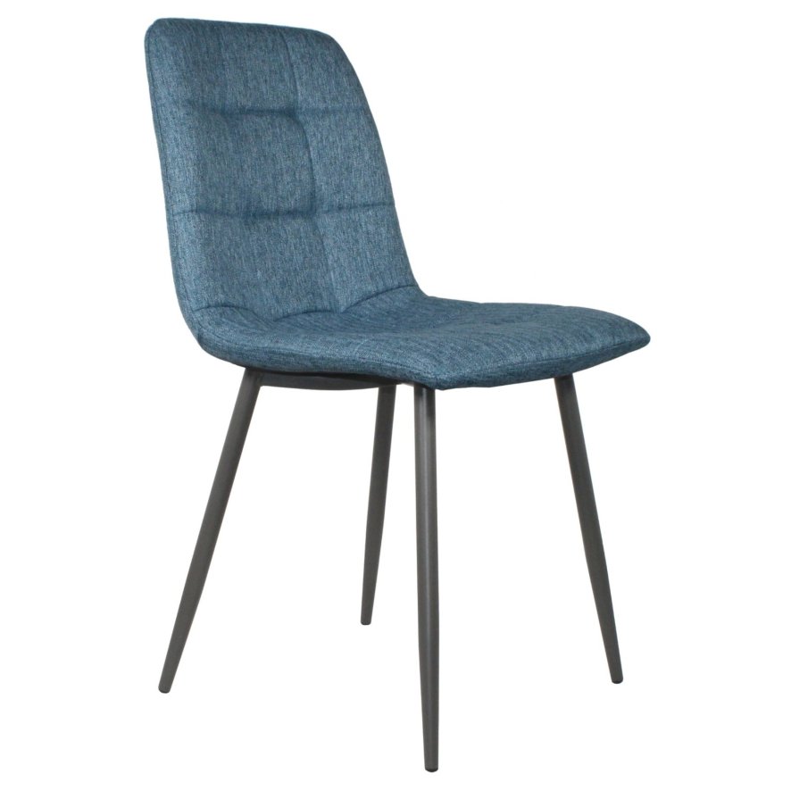 Classic Furniture Orbit - Dining Chair (Grey Leg/Blue Fabric)