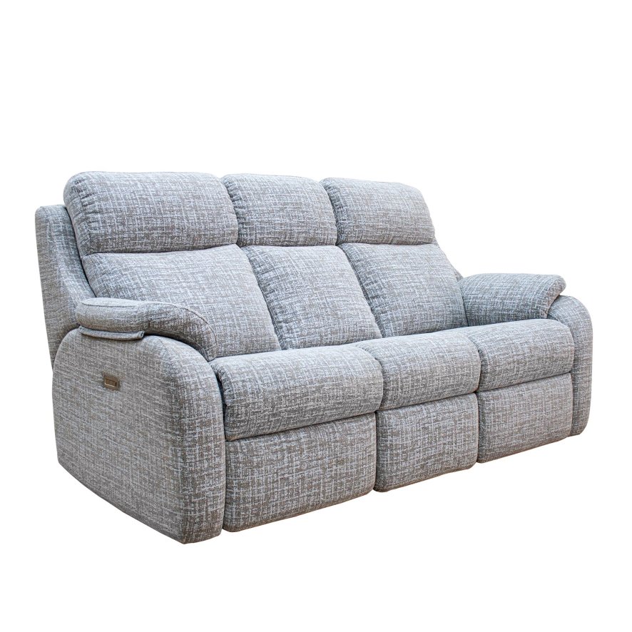 G Plan Upholstery G Plan Kingsbury - 3 Seat Power Recliner Sofa (with Electric Headrest and Lumbar Support)