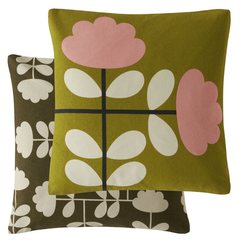 Orla Kiely Orla Kiely Cushions - Cut Stem Moss Pink (Feather)