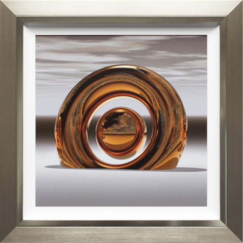 Complete Colour Ltd Abstract - Golden Shape II Liquid Art(R3)