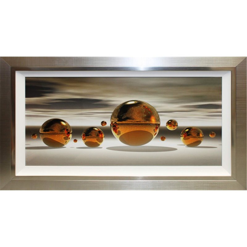 Complete Colour Ltd Abstract - Golden Sphere Liquid Art (S)