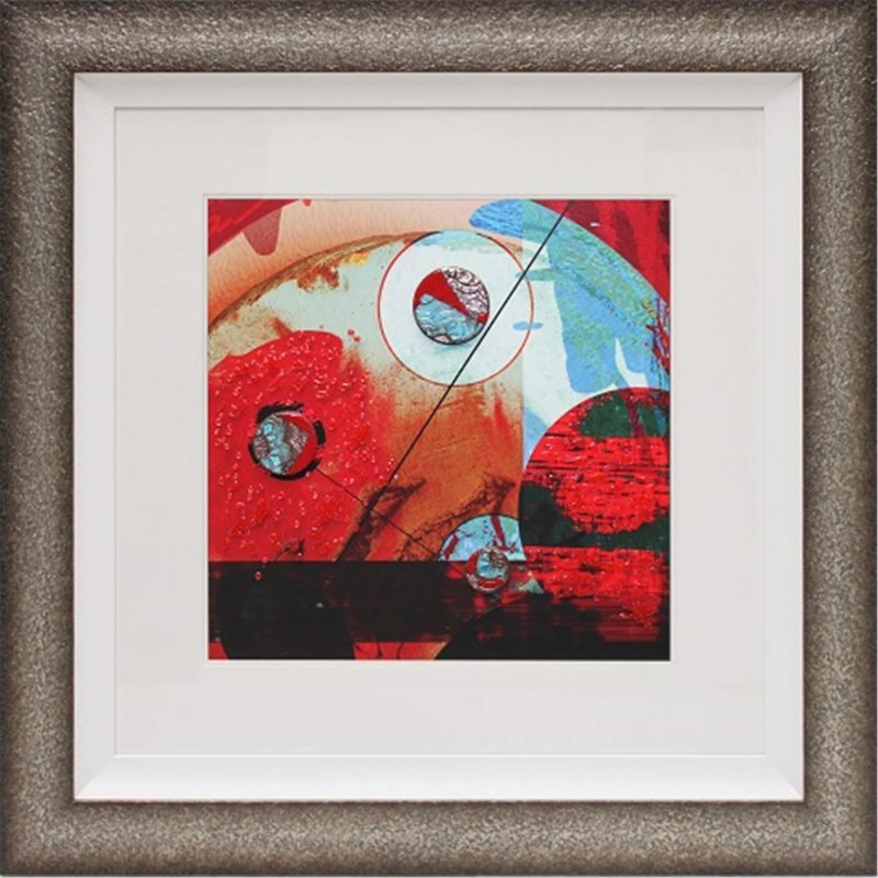 Complete Colour Ltd Abstract - Imaginary Worlds Red I ceramic/ Liquid Art (S1)