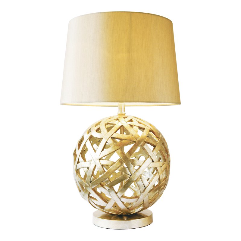 Dar Lighting Dar - Balthazar Table Lamp Antique Gold With Shade
