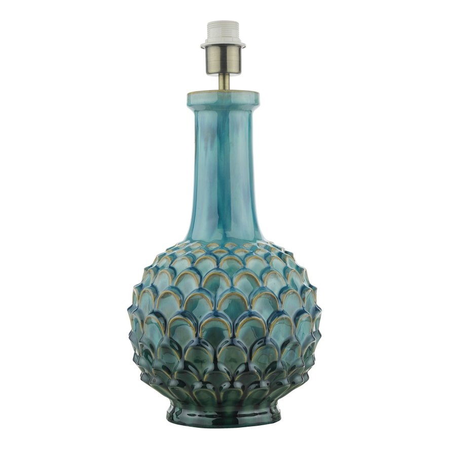 Dar Lighting Dar - Edlyn Table Lamp Blue Reactive Glaze Base Only