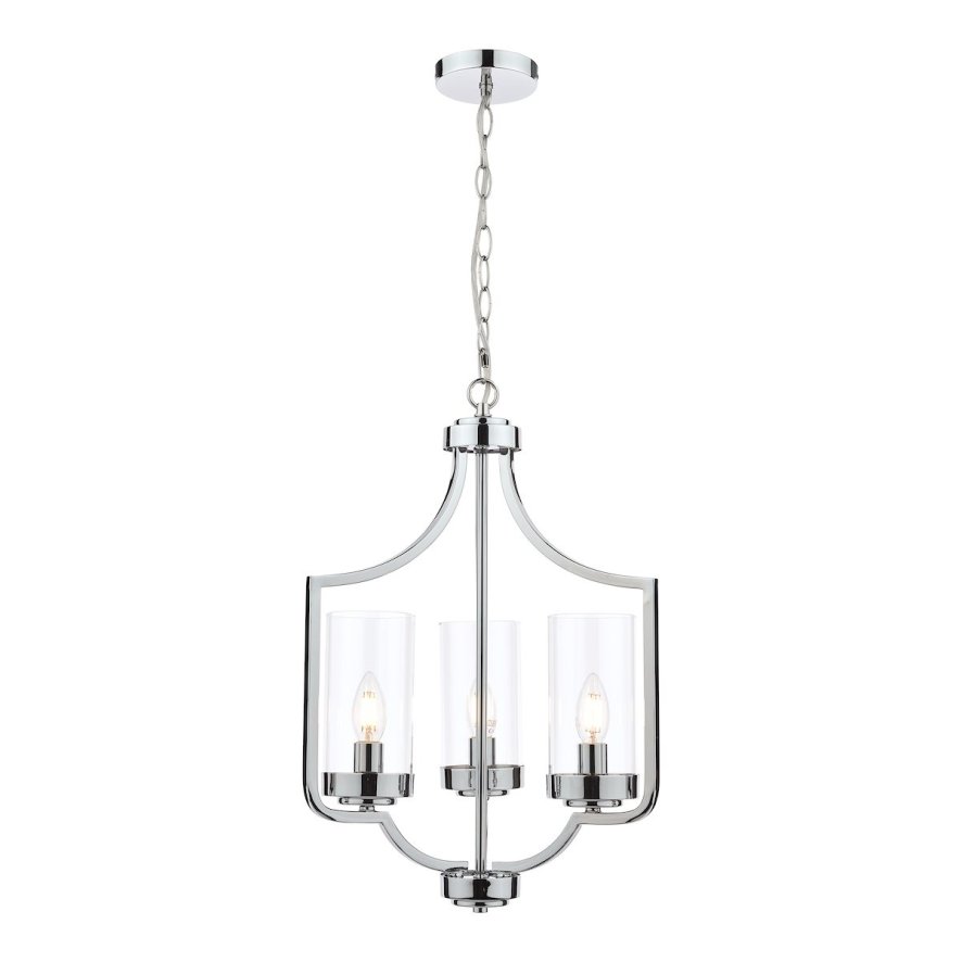 Laura Ashley Laura Ashley - Joseph 3lt Chandelier Polished Chrome Glass