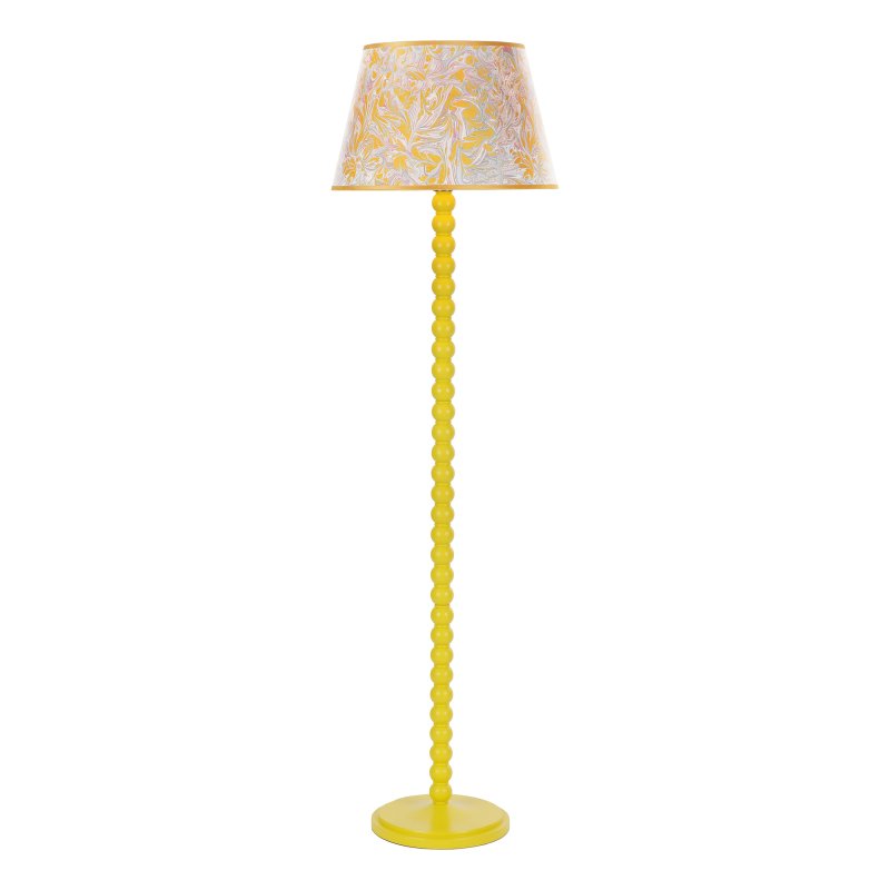 Dar Lighting Dar - Spool Floor Lamp Yellow Base