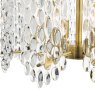 Dar Lighting Dar - Porthos 8 Light Pendant Antique Brass and Clear Glass
