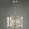Dar Lighting Dar - Porthos 8 Light Pendant Antique Brass and Clear Glass