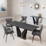 Torelli Furniture Ltd New Louis - Ceramic Extending Dining Table (Grey)