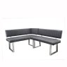Classic Furniture Athens - Left Hand Facing Corner Bench (Dark Grey Faux Leather)