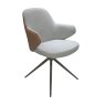 Classic Furniture Santorini - Swivel Dining Chair (Light Grey and Tan Faux Leather)