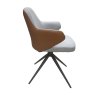Classic Furniture Santorini - Swivel Dining Chair (Light Grey and Tan Faux Leather)