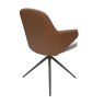 Classic Furniture Santorini - Swivel Dining Chair (Light Grey and Tan Faux Leather)