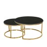 Value Mark Furniture Berkshire - Round Coffee Table Nest (Black Ceramic)
