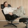 Stressless Stressless Rome - Recliner Chair and Footstool with Adjustable Headrest (Cross Base)