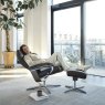 Stressless Stressless David - Recliner Chair with Footstool (Cross Base)