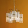 Dar Lighting Dar - Eniola 9 Light Pendant Natural Brass and Glass
