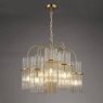 Dar Lighting Dar - Eniola 9 Light Pendant Natural Brass and Glass