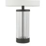 Dar Lighting Dar - Enrico Rechargeable Table Lamp Satin Black and Glass With Shade LED