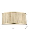 Dar Lighting Dar - Fenella 2 Light Wall Light Gold Leaf and Seagrass