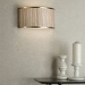 Dar Lighting Dar - Fenella 2 Light Wall Light Gold Leaf and Seagrass