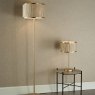 Dar Lighting Dar - Fenella 3 Light Floor Lamp Gold Leaf and Seagrass