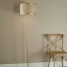 Dar Lighting Dar - Fenella 3 Light Floor Lamp Gold Leaf and Seagrass