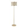 Dar Lighting Dar - Fenella 3 Light Floor Lamp Gold Leaf and Seagrass