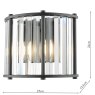 Dar Lighting Dar - Kiran 2 Light Wall Light Satin Black and Glass