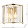 Dar Lighting Dar - Kiran 2 Light Wall Light Natural Brass and Glass