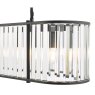 Dar Lighting Dar - Kiran 7 Light Bar Pendant Satin Black and Glass