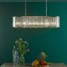 Dar Lighting Dar - Kiran 7 Light Bar Pendant Natural Brass and Glass