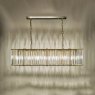 Dar Lighting Dar - Kiran 7 Light Bar Pendant Natural Brass and Glass