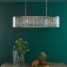 Dar Lighting Dar - Kiran 7 Light Bar Pendant Natural Brass and Glass