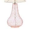 Dar Lighting Dar - Kristina Table Lamp Pink Glass With Shade