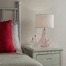 Dar Lighting Dar - Kristina Table Lamp Pink Glass With Shade