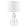Dar Lighting Dar - Kristina Table Lamp Textured Glass With Shade