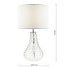 Dar Lighting Dar - Kristina Table Lamp Textured Glass With Shade