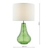 Dar Lighting Dar - Kristina Table Lamp Green Glass With Shade