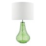 Dar Lighting Dar - Kristina Table Lamp Green Glass With Shade