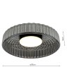 Dar Lighting Dar - Leena Flush Satin Black and Smoked Ribbed Glass LED