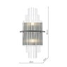 Dar Lighting Dar - Lukas 2 Light Wall Light (Satin Black)