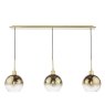 Dar Lighting Dar - Lycia 3 Light Bar Pendant Satin Gold and Gold Ombre Glass