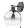 Dar Lighting Dar - Lycia Wall Light Matt Black and Smoked Ombre Glass