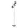 Dar Lighting Dar - Lycia 3 Light Floor Lamp Matt Black and Smoked Ombre Glass