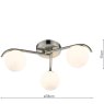 Dar Lighting Dar - Orlena 3 Light Flush Satin Chrome and Opal Glass