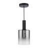 Dar Lighting Dar - Savannah Pendant Matt Black and Smoked Glass