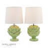 Laura Ashley Lighting Laura Ashley Artichoke - Green Table Lamp With Shade (Twin Pack)