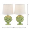Laura Ashley Lighting Laura Ashley Artichoke - Green Table Lamp With Shade (Twin Pack)