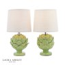 Laura Ashley Lighting Laura Ashley Artichoke - Green Table Lamp With Shade (Twin Pack)